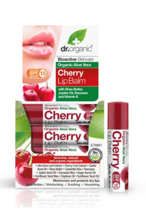 Dr Organic Aloe Vera and Cherry Lip Balm 5.7ml